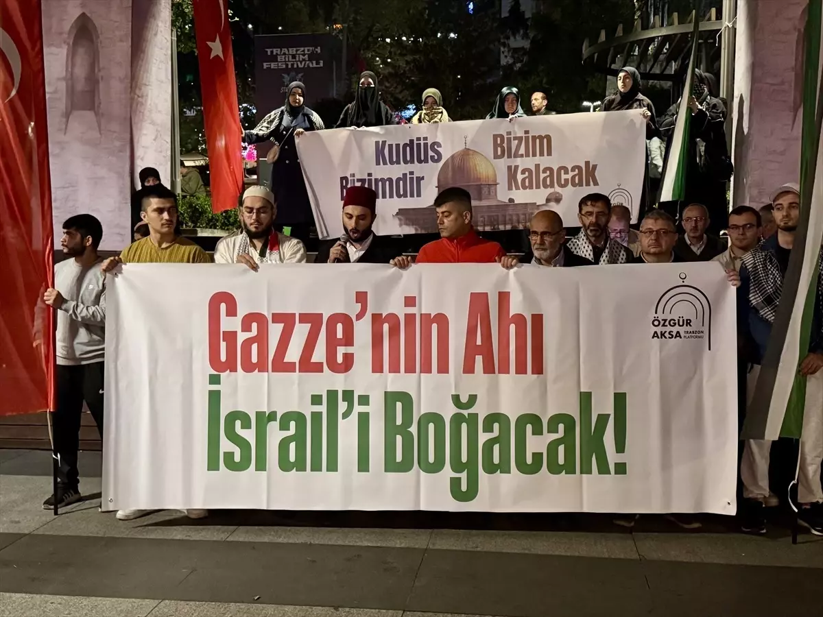 trabzonda israilin gazzeye saldirilari protesto edildi aCae7i9t