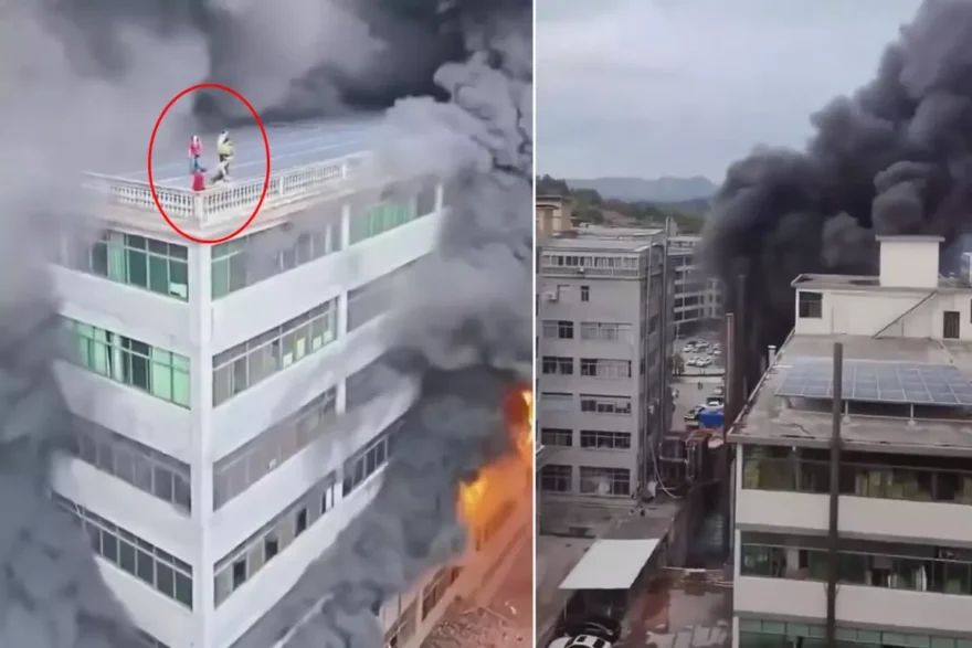 Can pazarı! Alevlerin sardığı binada mahsur kaldılar